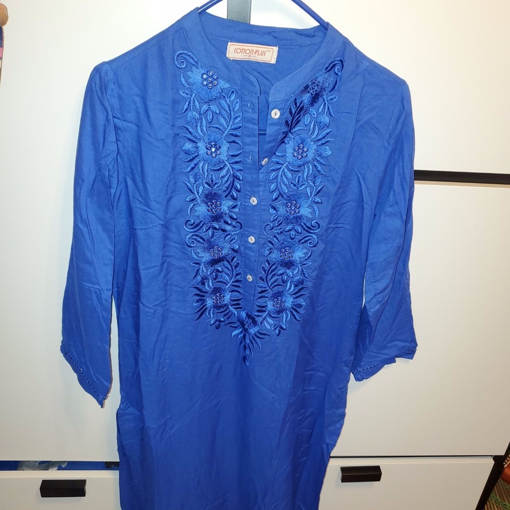 Cotton Western Style Embroided Kurta